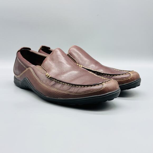 Cole Haan Shoes Mens 11 Brown Leather Slip On Loafers Moc Toe Casual Comfort main image 11